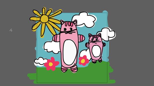 Рисуем смешных котиков детям часть 80