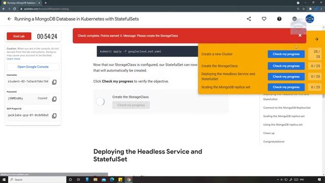 Running a MongoDB Database in Kubernetes with StatefulSets | Qwiklabs [gsp022]