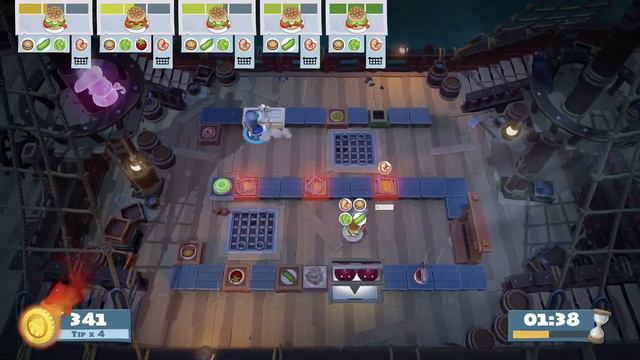 Overcooked! All You Can Eat- Extra Trimmings The Ever Peckish Rises Lvl 1-2