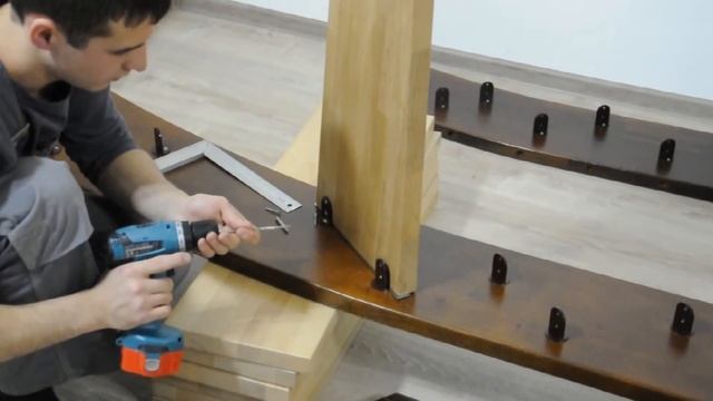 Сборка маршевой лестницы "Атланта" с деревянными балясинами