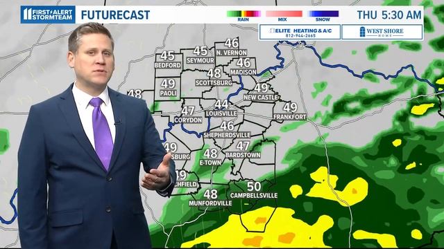 Louisville area gets warmer as rain persists | Jan. 23, 2024 #WHAS11 6 a.m. weather