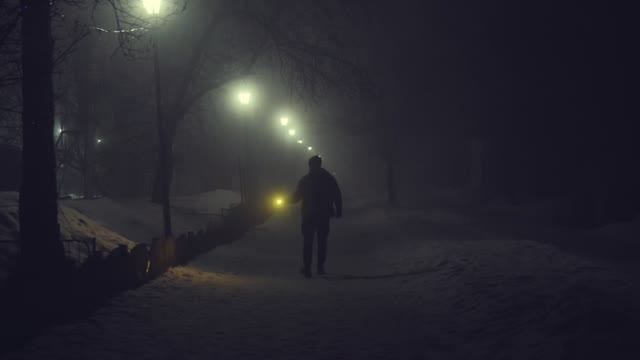Туманная ночь в Новосибирске