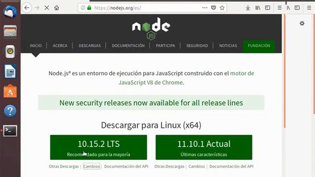 Curso claves javascript 8. Instalación de node.js en Ubuntu