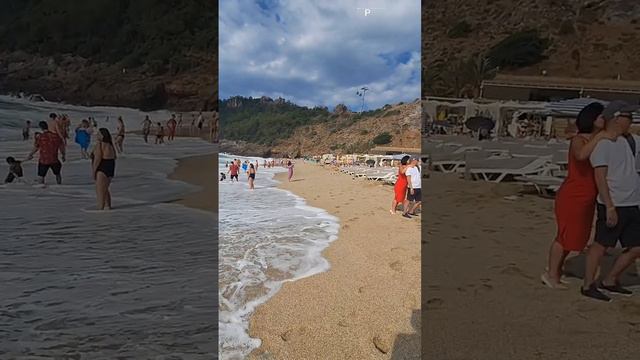 Турция Аланья пляж Клеопатры сегодня 27 мая 2024. Какая обстановка на пляже, море штормит