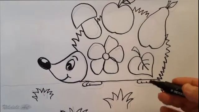 Владимир Никольский. Урок для детей. Рисуем ежика