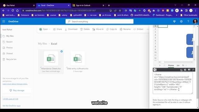How to add your excel file, project to the portfolio website