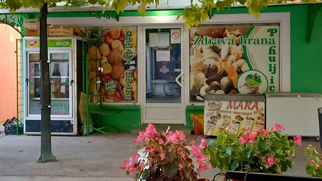 Осень в Црвенке. Мой путь в магазин Zdrava Hrana.  (Здоровая пища)