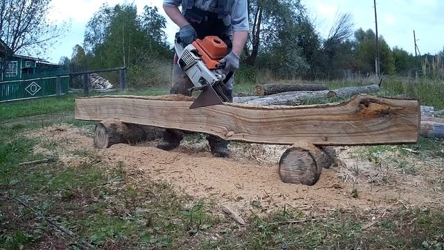 STIHL MS760 | Распиливаю большое бревно вдоль
