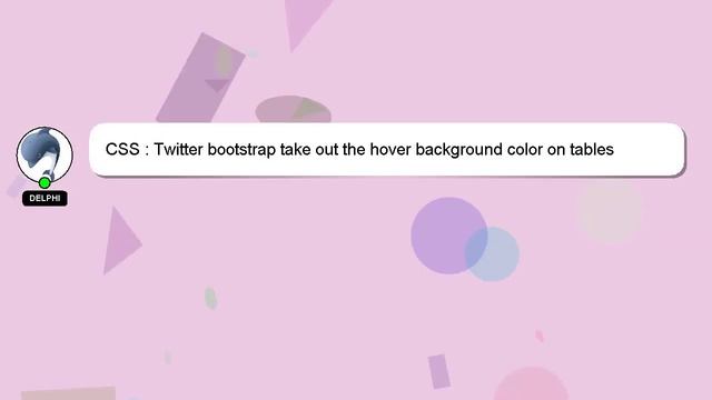 CSS : Twitter bootstrap take out the hover background color on tables