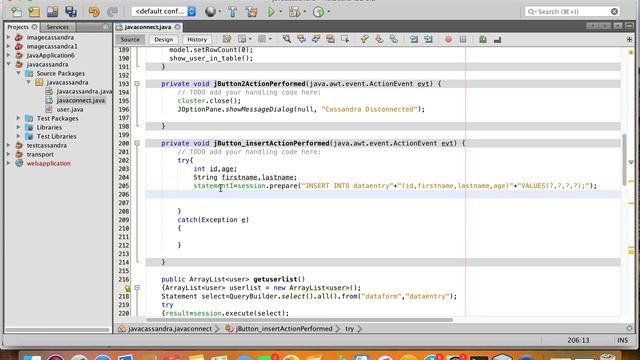 Part 2  Insertion - Connect Apache Cassandra to Java