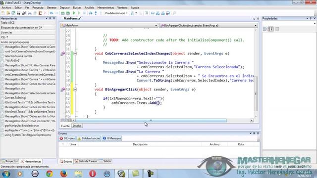 83 - Trabajando con el Control ComboBox (C#)