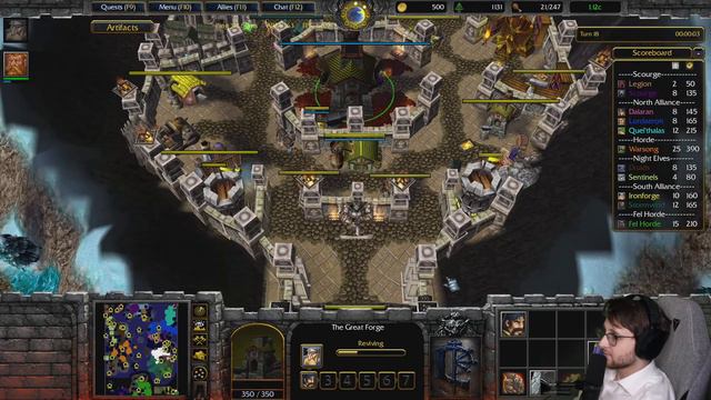 Azeroth Wars Reforged: Ironforge Dwarves VS Sythren | Warcraft 3 Custom | FT. Qubertai