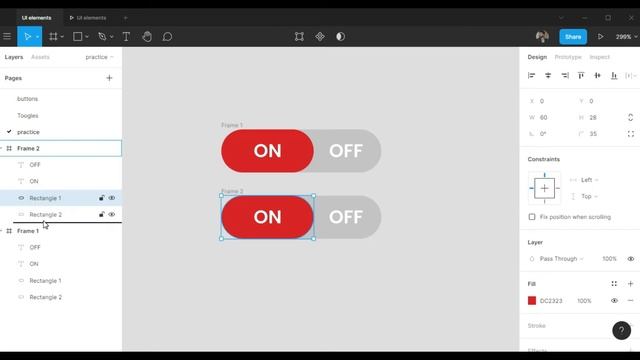 How to make Toggle buttons in Figma