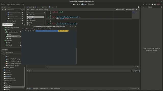 Godot Engine et le jeu en réseau : Lobby et joueur (Partie II)