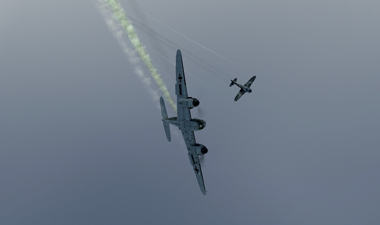 Ла-5ФН против , против Me 410. противник на три километра выше.