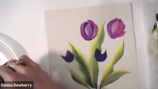 FolkArt One Stroke Practice Strokes With Donna - Spring Tulips Donna Dewberry 2021