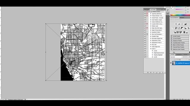 Engraving a City Map with a Laser Cutter