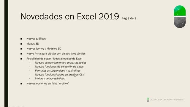 Curso Excel 2019. Introducción. Vídeo 1