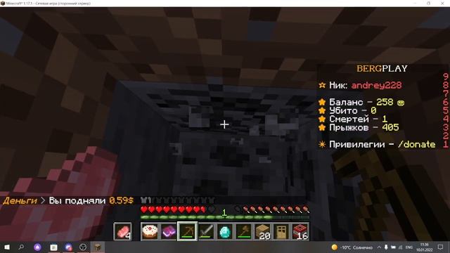 играю на сервере берга в майнкрафт