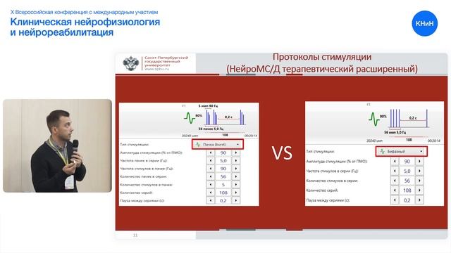 Оценка эффективности трансвертебральной магнитной стимуляции бурст vs непрерывная стимуляция.