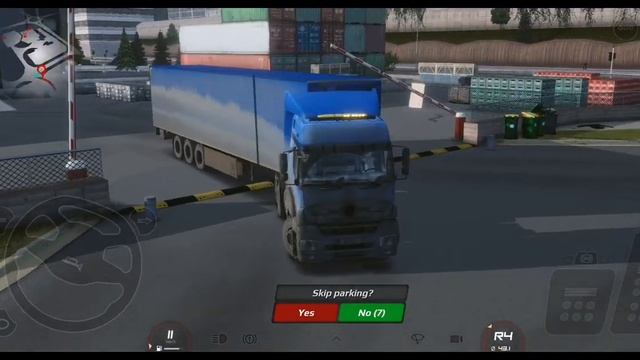 Old Mercedes benz Actros 2645  doing straight reverse with Tri Axle Reefer Trailer TOE Gameplay