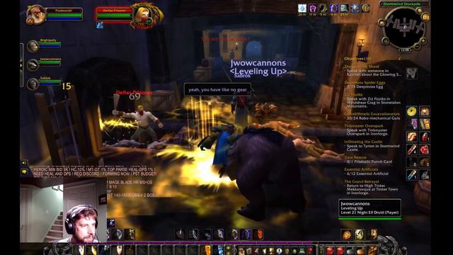 Tank Rages In Stockades Funny Video - Stockades Classic WoW WOTLK - Holy Paladin