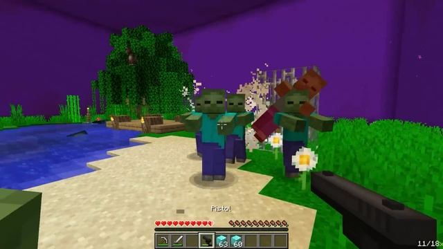 INFINITE ZOMBIES ATTACK VILLAGER AND IRON GOLEM DIAMOND CASTLE MINECRAFT ANIMATION