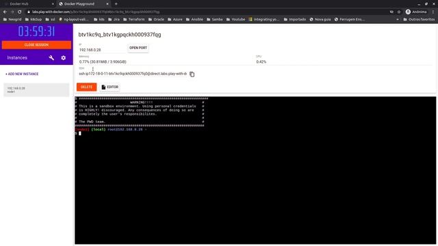 Conhecendo o Play with docker