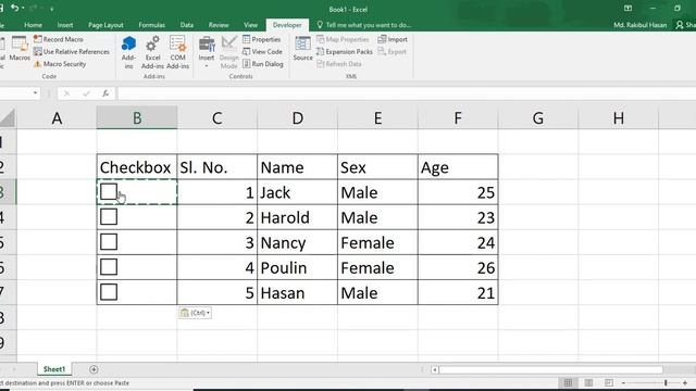 How to Create a Checkbox in Excel 2016 II MS Excel, Checkbox II Conditional Formatting II