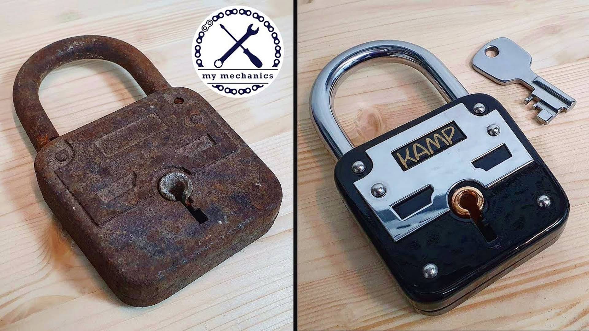 Broken Rusty Lock with Missing Key - Restoration (1080p_50fps_H264-128kbit_AAC)