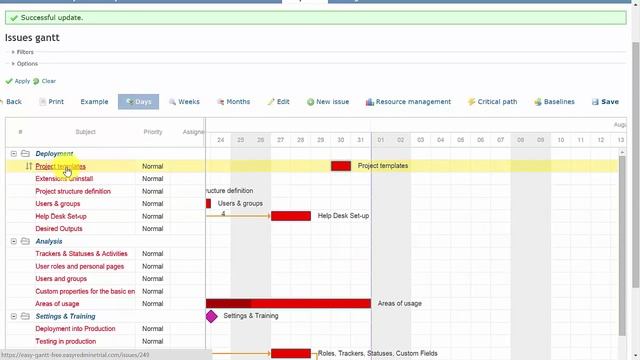 Redmine Easy Gantt Plugin: https://www.easyredmine.com/redmine-gantt-plugin