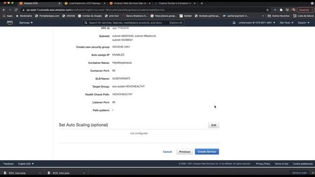 ECS com Load Balancer - Healthy check