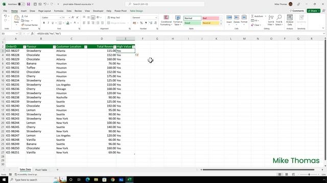 How to Create a Pivot Table From a Filtered List in Excel