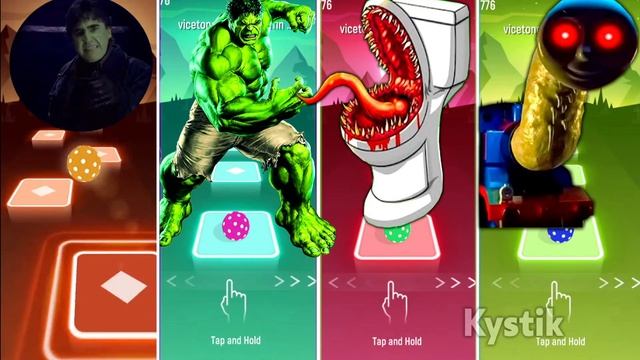 ? McQueen Eater EXE vs Cars Eater vs Toilet Monster vs Thomas Train exe - Tiles Hop EDM Rush!
