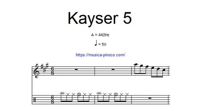[Slow tempo Kayser No.5]カイザーバイオリン練習曲第5番 音程練習用 ゆっくり / kayser etudes No.5, op20 practice for pitch
