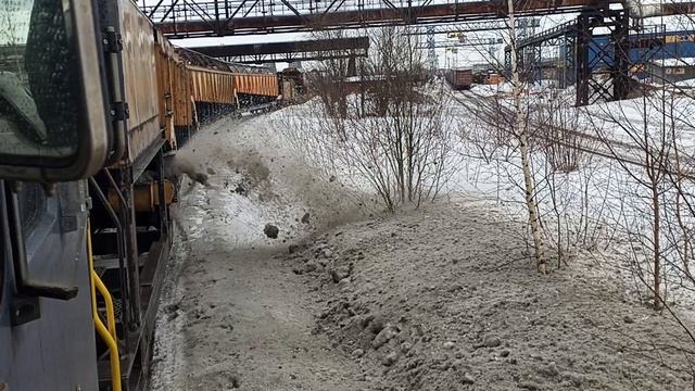 Разгрузка снегоуборочной машины - 2