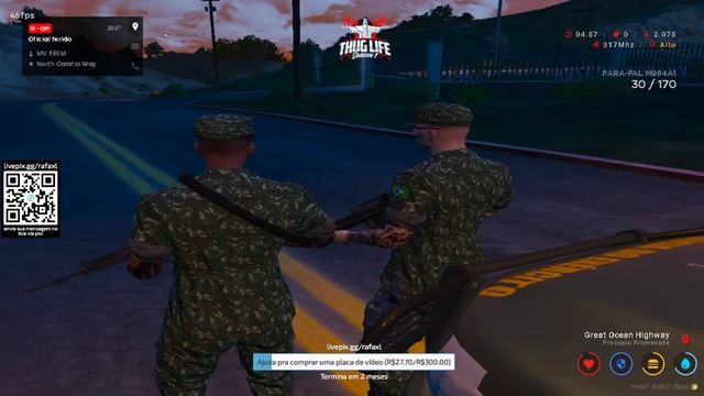 THUG LIFE RJ ? MINHA PRIMEIRA VEZ NO EXÉRCITO BRASILEIRO | GTA RP AO VIVO ?