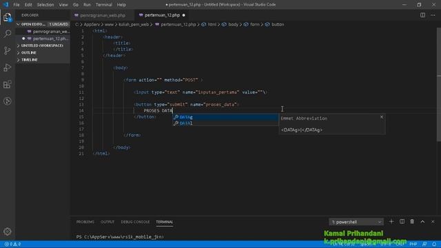 Pemrograman Web #5 - Form, Get, Post, Looping, Percabangan pada Hypertext Preprocessor (PHP)