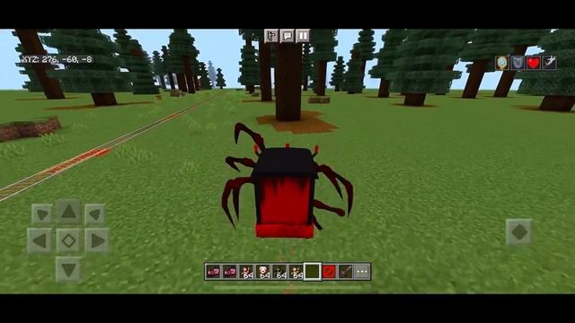 Playing as Realistic Choo Choo Charles | Morph Addon in Minecraft PE
