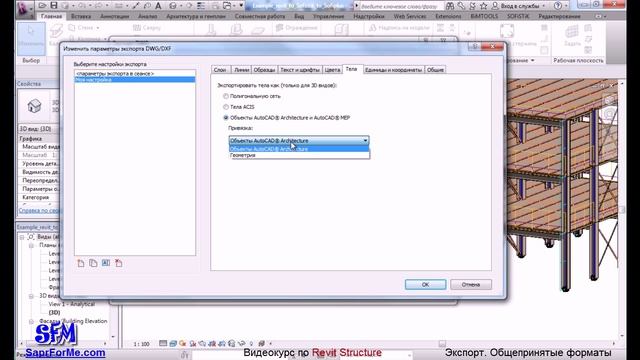 SaprForMe.com -- Видеоуроки по Revit. Экспорт.avi