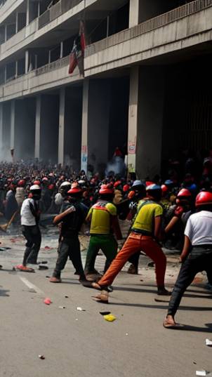Сильнейшие протесты переросли в беспорядки в Бангладеше.  #5