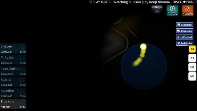 osu! - Kenji Ninuma - DISCO PRINCE [Normal] +Hidden +DoubleTime +Flashlight