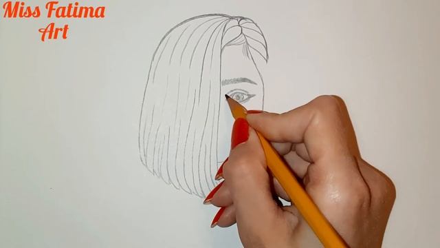 How to draw a Girl With Short Hair || Drawing tutorial | Как нарисовать девушку с короткими волосам