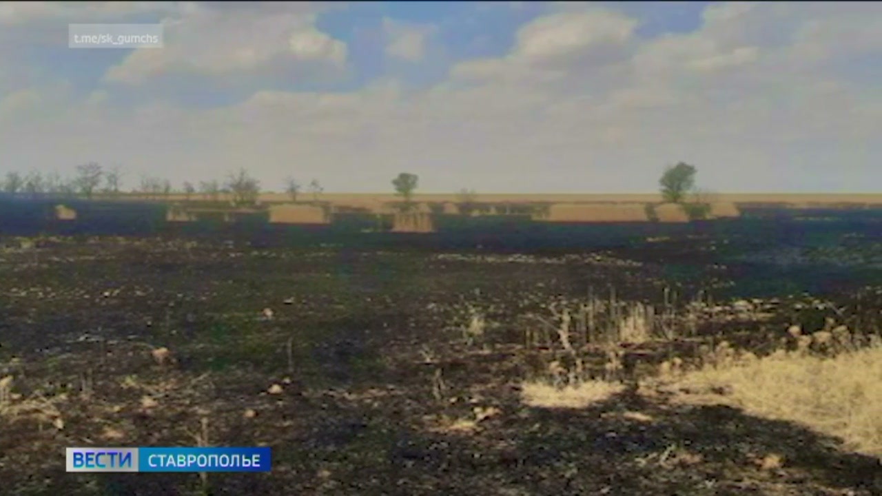 На Ставрополье потушили 2 крупных ландшафтных пожара