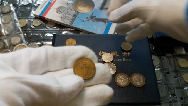 Чистка юбилейных монет 10 рублей биметалл и ГВС.