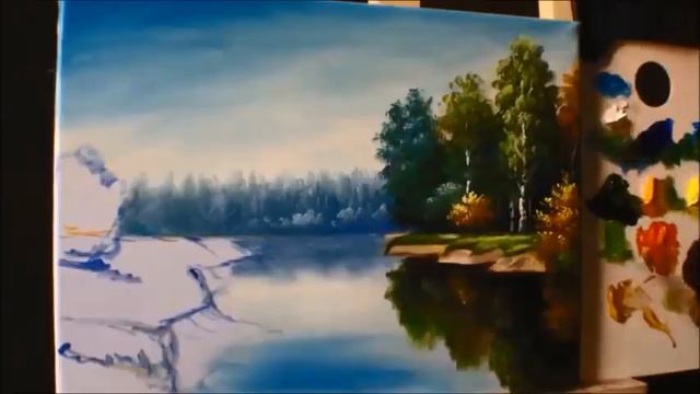 How to Paint Riverbank with Acrylics Lesson 3