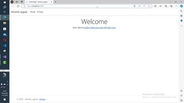 Asp.net Core Mvc 6.0 E-Ticaret Uygulaması