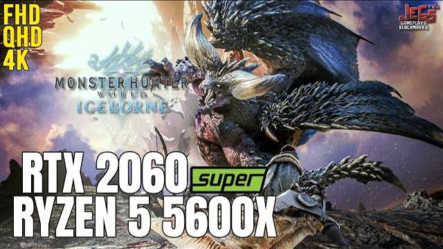 Monster Hunter World: Iceborne on Ryzen 5 5600x + RTX 2060 Super 1080p, 1440p, 2160p benchmarks!