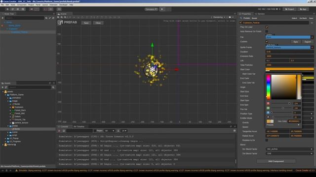 Cocos Creator - Explosion Effect with Particle System