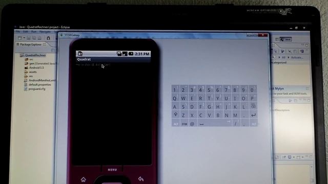 Eclipse Android Hello World Programmierung,mit Event Handling, Android Hello World with Events